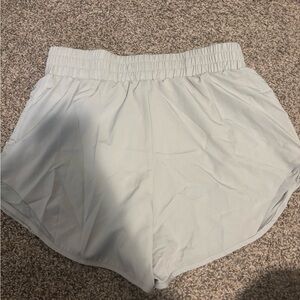 Amazon Women's Light Gray Athletic Shorts - Elastic Waist